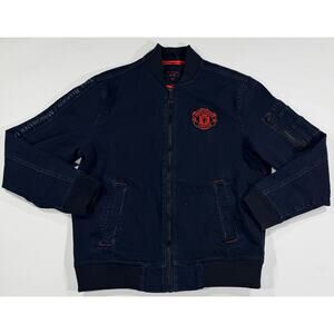 True Religion x Manchester United Denim Bomber Men's Large